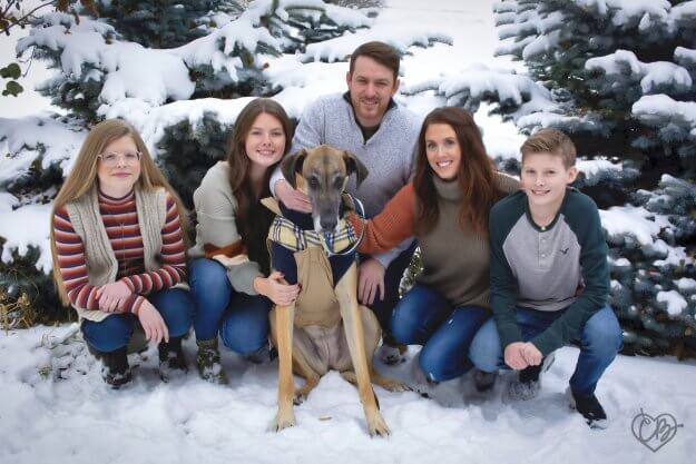 winter family portraits engagement surprise by Christie Bryant